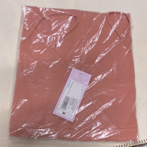 NWT WILD FABLE Strappy V-neck Rose Color Sleeveless Bodycon Dress Size Medium - Picture 2 of 12